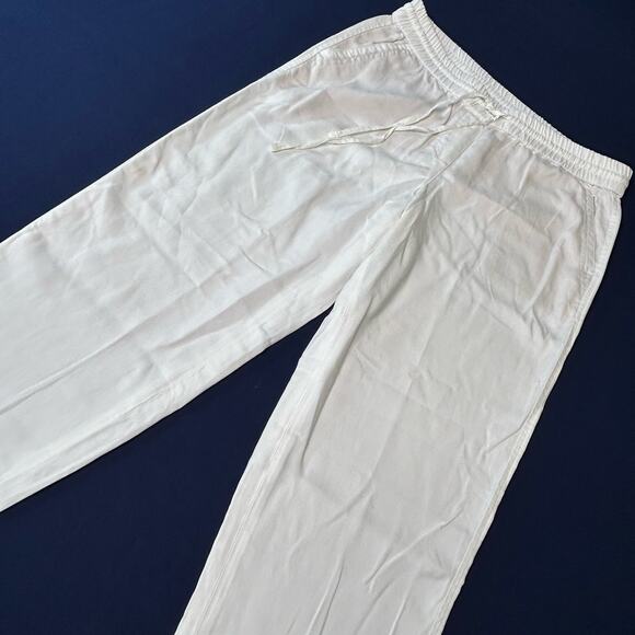 Talbots Women's Size 4 NWT Tencel Drawstring Jogger Pant White - Picture 1 of 7